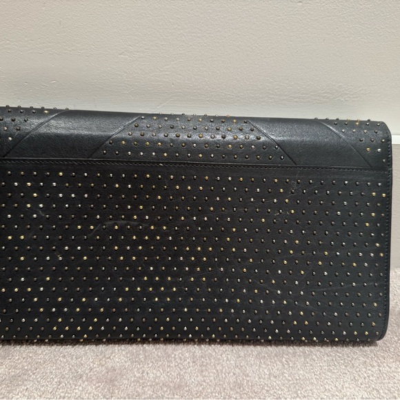 Yves Saint Laurent Authentic Black Clutch with Gold Studs - Picture 6 of 6